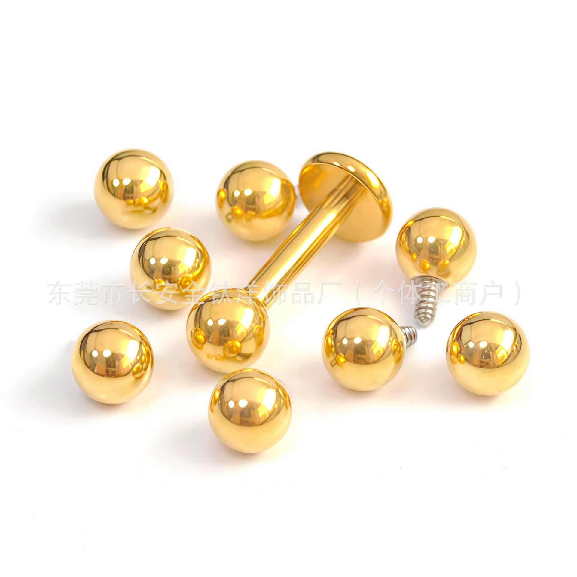 Labret piercing jewelry detail image