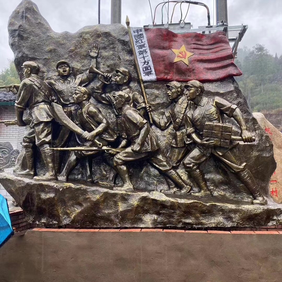 Figuras a caballo, esculturas de bronce, grandes adornos de caballos de bronce, carros Apolo de cobre, esculturas conmemorativas históricas del campus de FRP