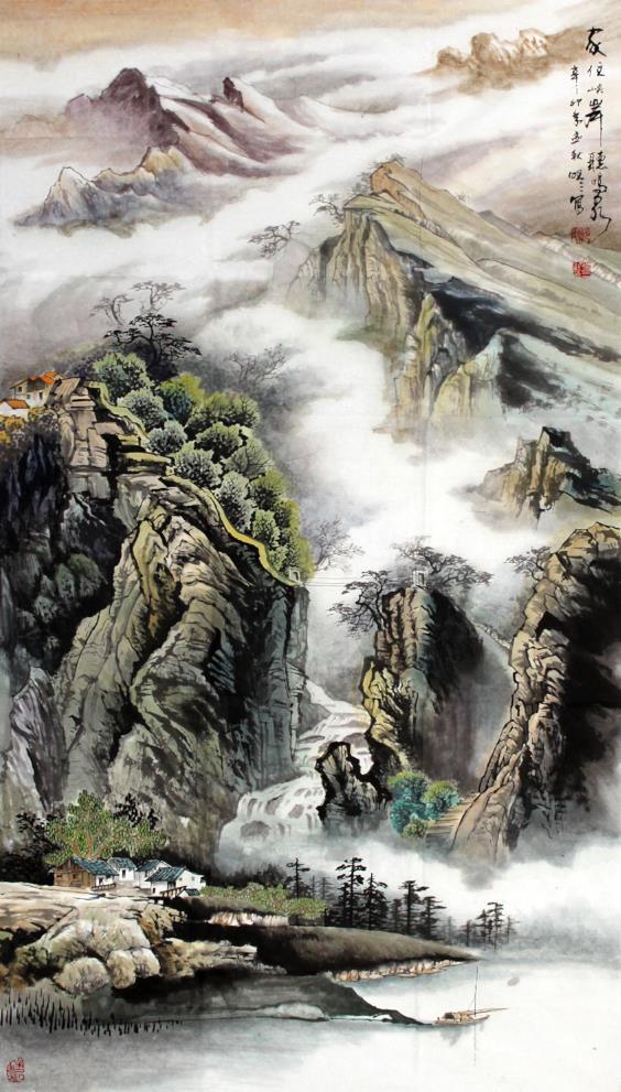 山水峻岭群山玄关