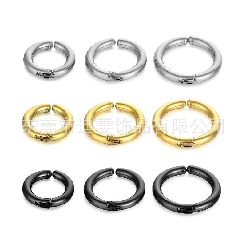 Cross-border stainless steel minimalist ear clip for men, non-pierced round earrings, ear bone clip, gold accessory, high-end and versatile