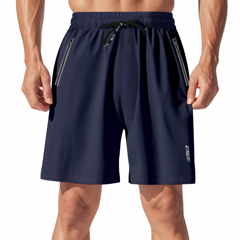 American cross-border hombre elástico relajado corredor nocturno luzoso funcional de arena de secado rápido deportivo de playa grande pantalones cortos casuales para hombre