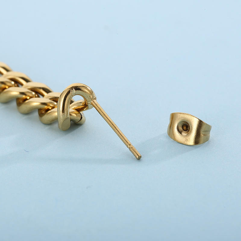 15g Weight PVD Coated Gold Plating Process 304 Stainless Steel Ear Needle Material 18K Gold Plated Plating Material No Inlaid Inlay Material Dangling Earrings Classification 304 Stainless Steel Material Geometric Pattern Women'S Gender Simple Style Style Waterproof Non Tarnish, Plating Craft PVD Coated 18K Gold Plated Geometric Stainless Steel Simple Style Waterproof Non Tarnish Dangling Earrings 2
