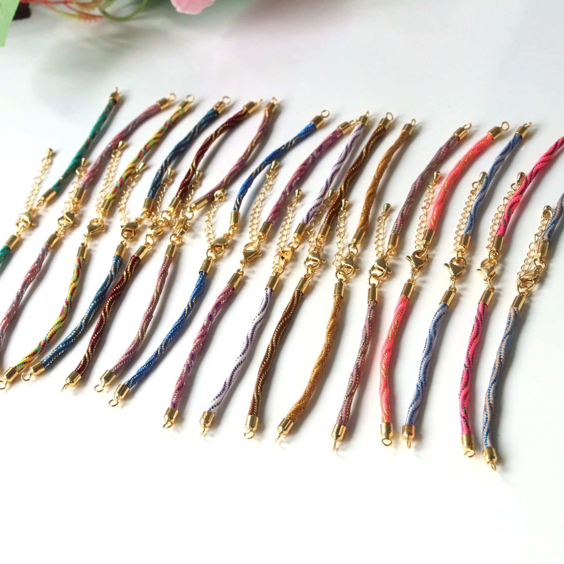 Stripe Pattern 1 Piece Cord Cord String 155mm DIY Woven Hand Strap Chain Ethnic Style Stripe