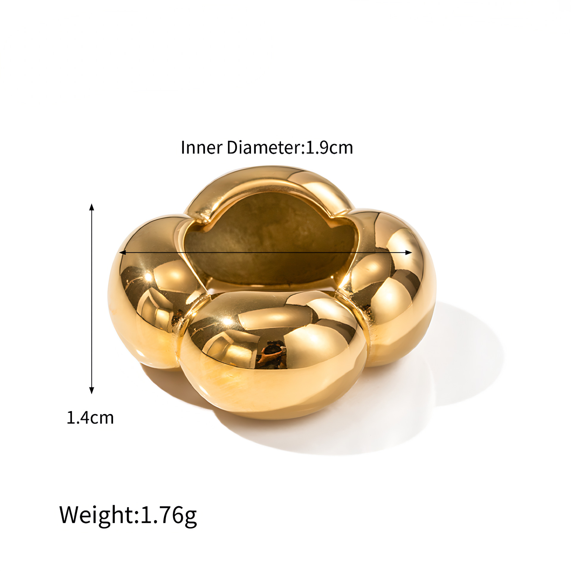 Women's Gender IG Style Retro Geometric Titanium Steel 18K Gold Plated Women's Rings