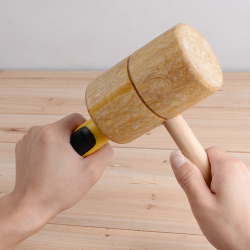 High-quality natural huangtan wood mallet, small, medium, and large mallets, woodpecker, installation hammer, hard wood mallet