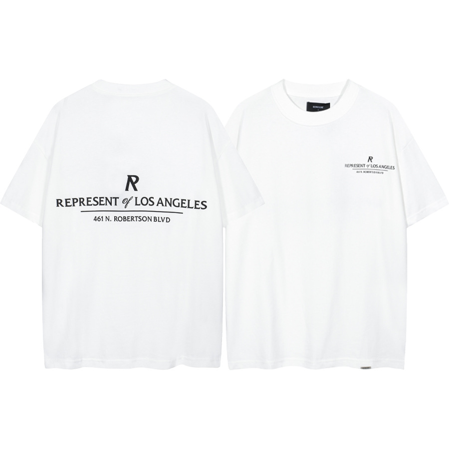 Represent Los Ángeles Limited Logo Impresión T-Shirt de manga corta casual para hombres y mujeres