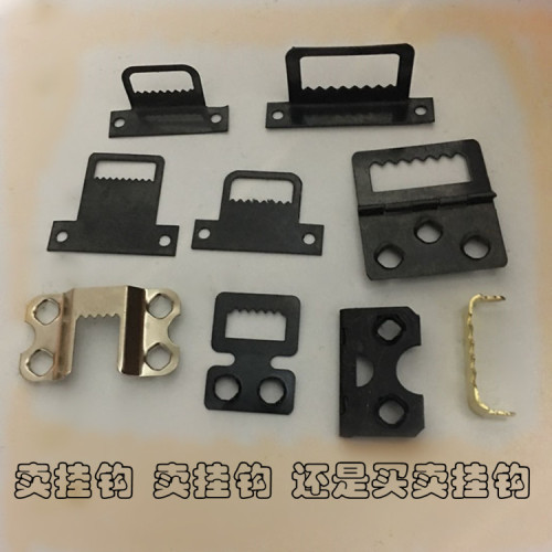 PK7J Picture Frame T-shaped Serrated Hook Wall Decor with Tiger Clasp Invisible Hook Frame Hardware Kit