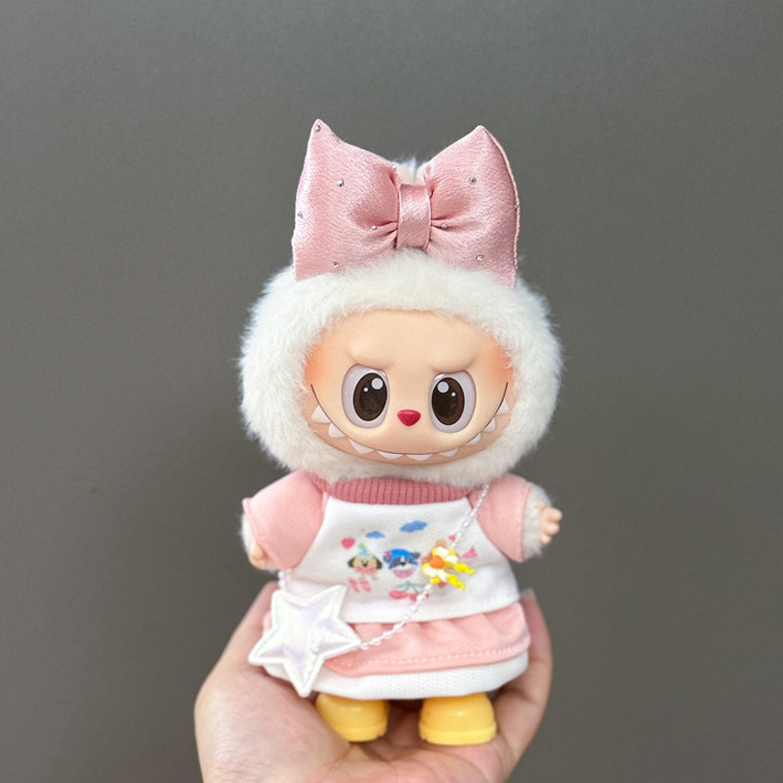 仅衣服适用于拉布布娃衣一二三代搪胶玩偶挂件公仔可穿圣诞娃衣套|undefined