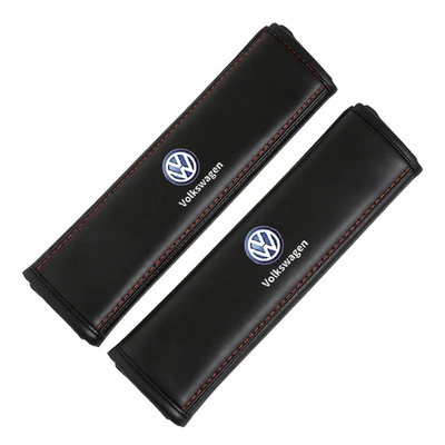 Shoulder Pad Leather Safety Belt: Seat belt shoulder pad - double-line-shoulder-pads-volkswagen