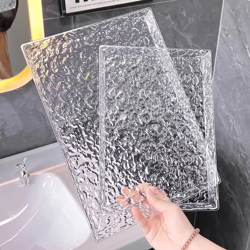Rectangular Tray Living Room Household Light Luxury High-end Acrylic Tea Tray Cup Tea Set Tray Multifunctional Storage Tray Rectangular Tray Living Room Household Light Luxury High-end Acrylic Tea Tray Cup Tea Set Tray Multifunctional Storage Tray
