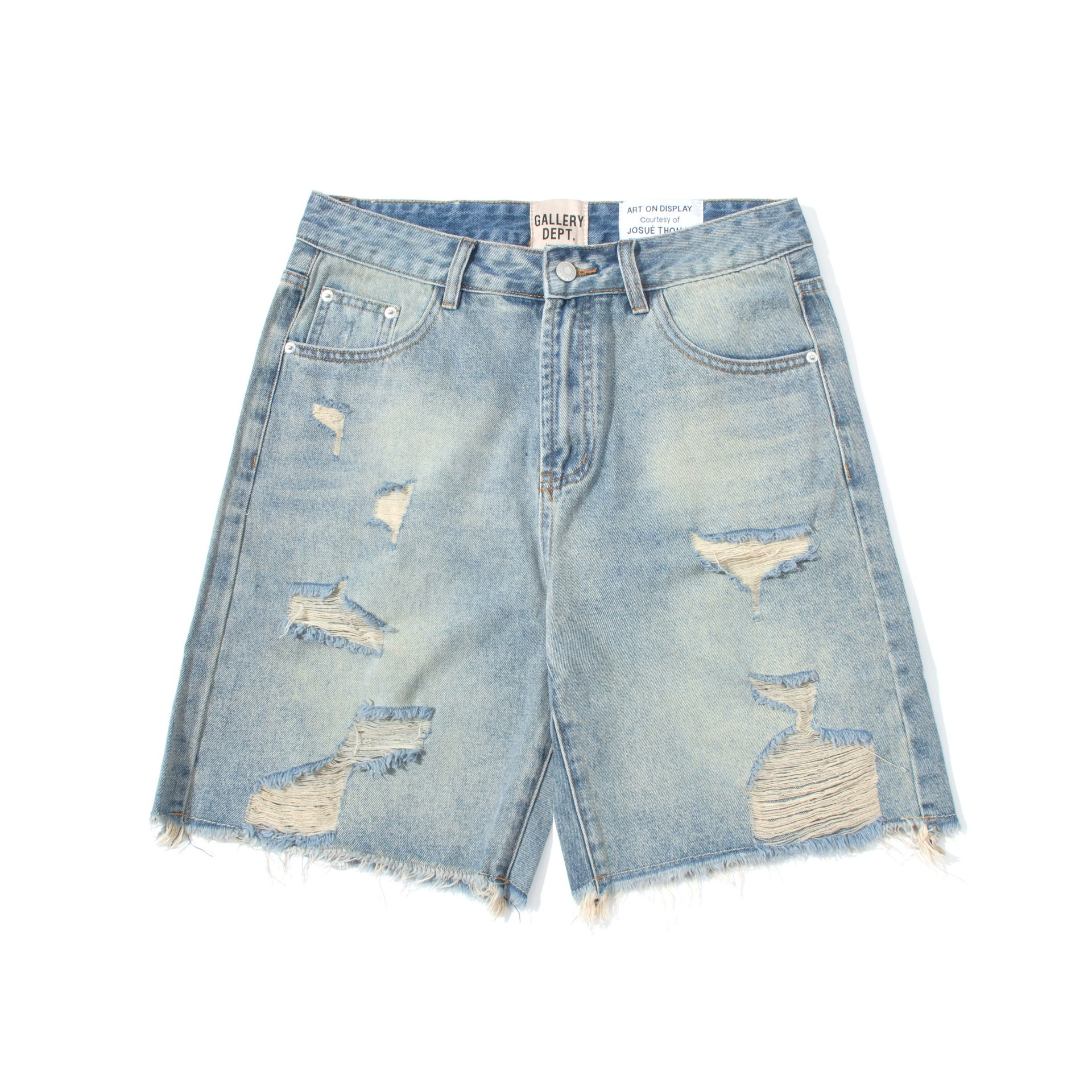 Галерея Dept раскрашенные чернила дырявые джинсы шорты washed retro high street casual pants для мужчин и женщин