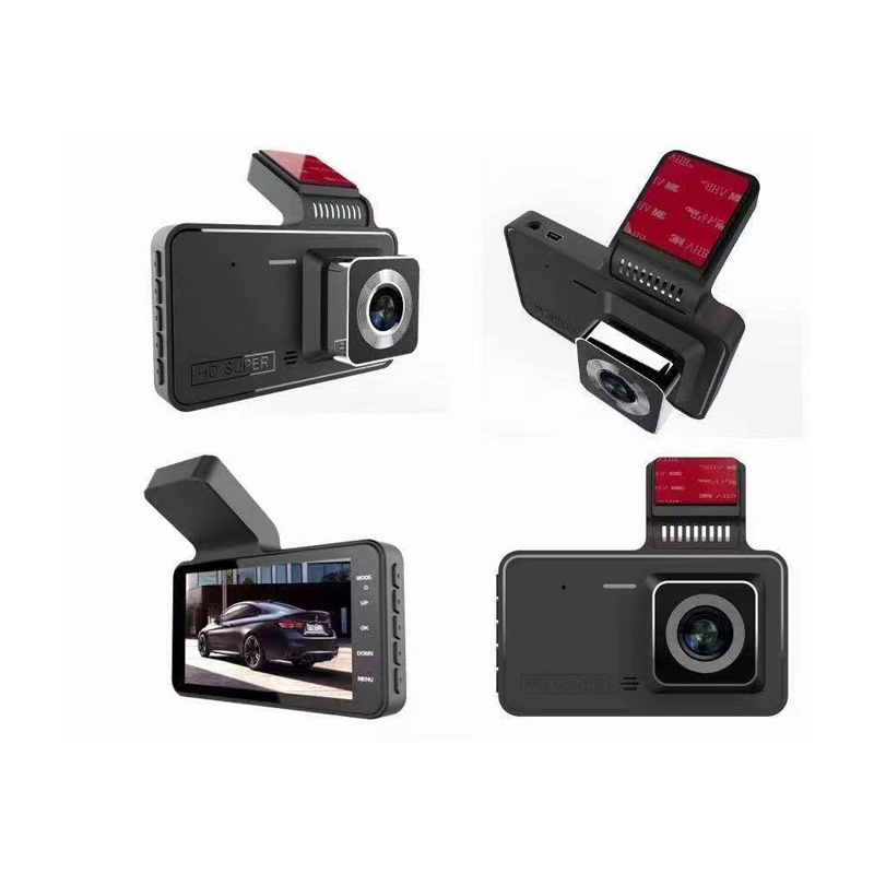Cross-border dashcam with high-definition night vision, dual recording, dual lens 4.5inch car recorder, reverse camera wholesale