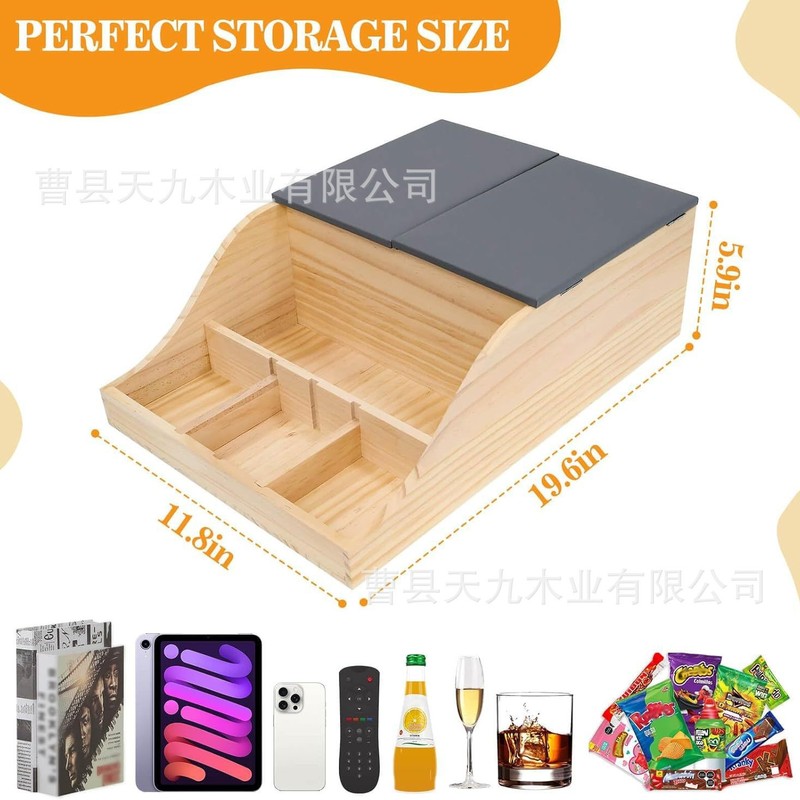 家庭用木製ソファカップホルダートレイスナックドリンクリモコン雑貨収納ボックス革防水ソファカップホルダー|undefined