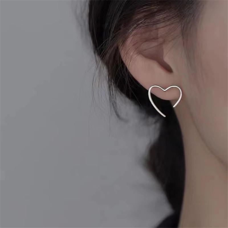 1 Pair Quantity 1 Pair Cute Sweet Heart Shape Plating Alloy Ear Studs