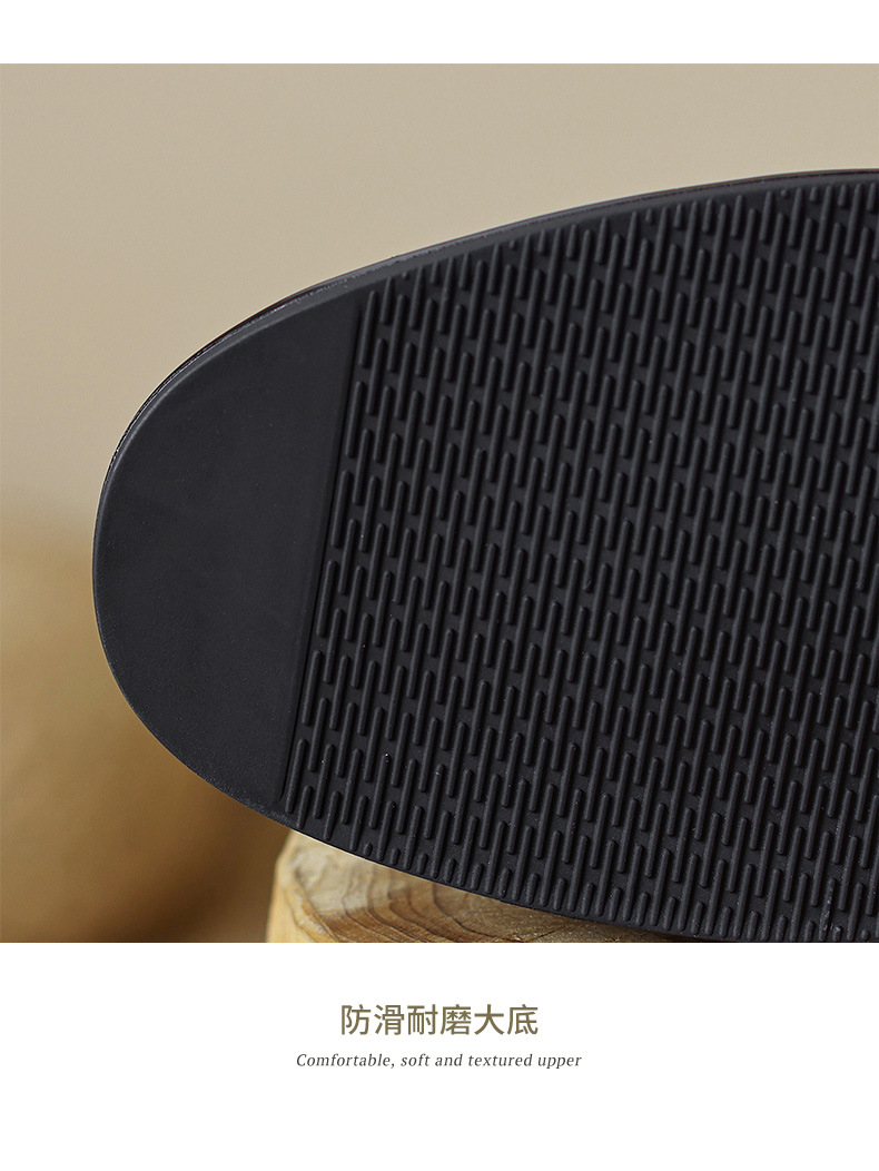 Dép sandal nữ quai chữ T dệt đế mềm phong cách retro — nâu chi tiết 15