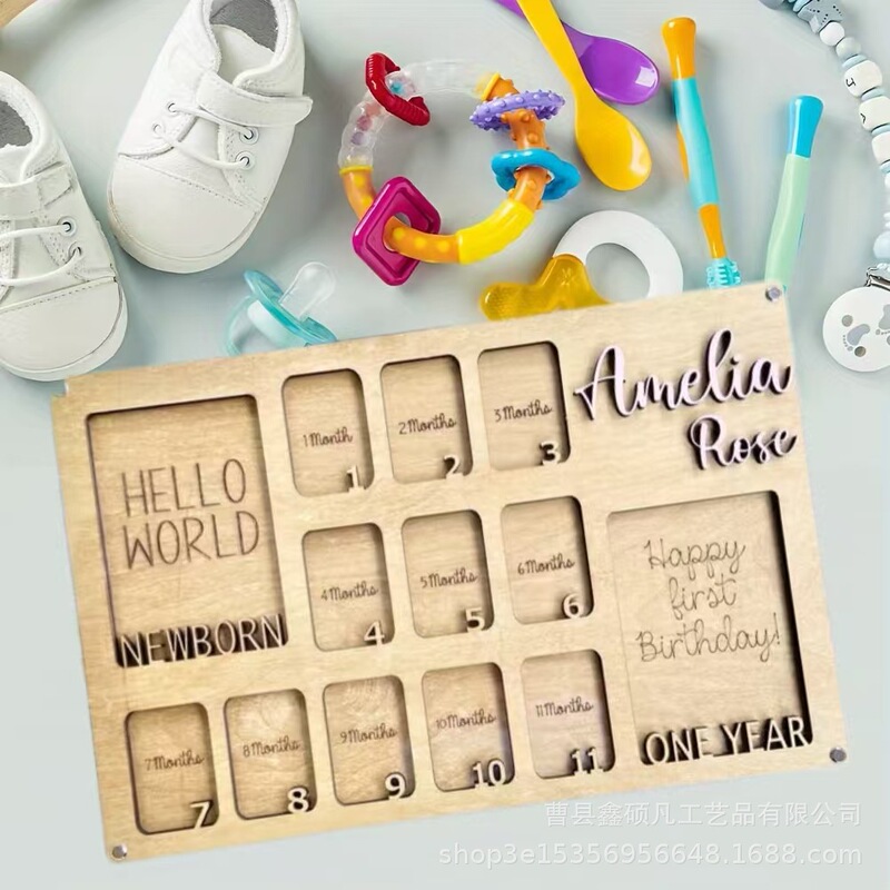 Cross-border Hot Sale Newborn Commemorative Frame, Baby Growth Milestone Commemorative Photo Frame, First Year Collection Cross-border Hot Sale Newborn Commemorative Frame, Baby Growth Milestone Commemorative Photo Frame, First Year Collection