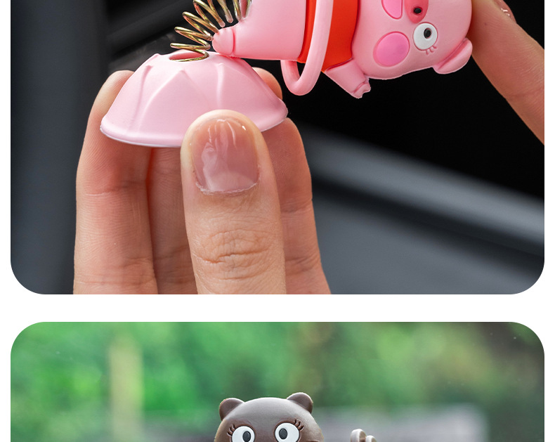 Car Dashboard Spring Doll Cartoon Ornaments Dashboard Skateboard Bear Car Ornaments Car Interior Accessories
