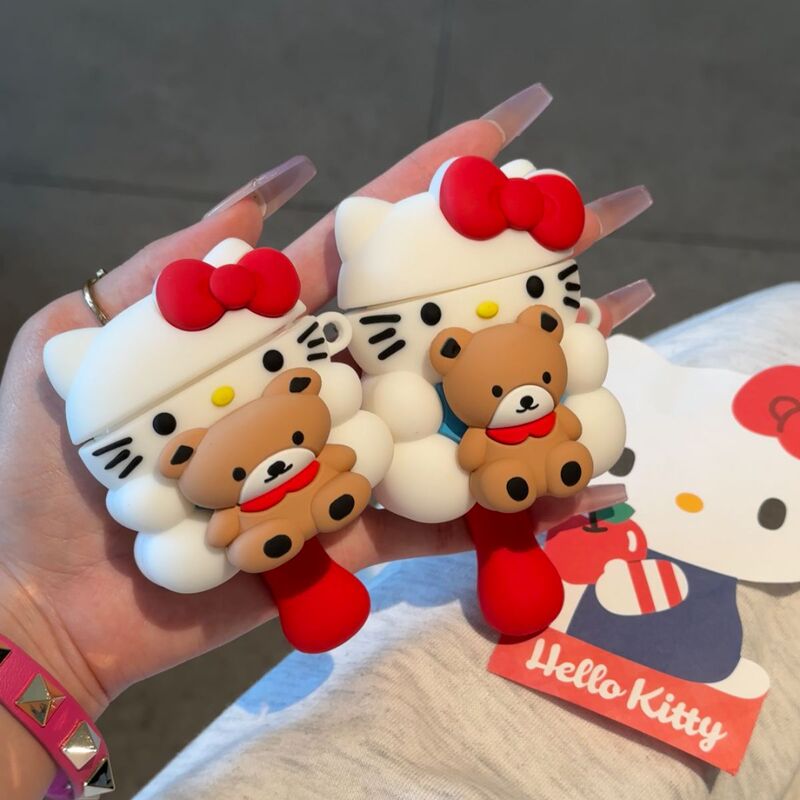 跨境卡通Kitty猫电话airpods4保护套苹果1/2代无线蓝牙耳机壳pro3|undefined