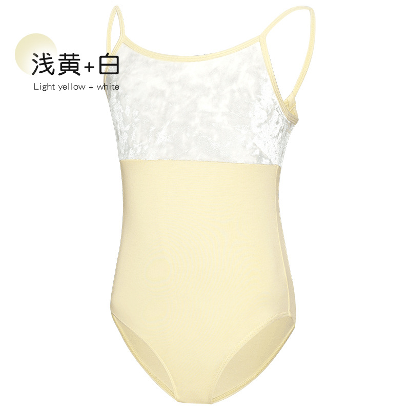 Ropa de baile para niños, ropa de práctica, tirantes para niñas, ropa de una pieza, ropa de gimnasia, prueba de danza china, ropa de yoga de terciopelo