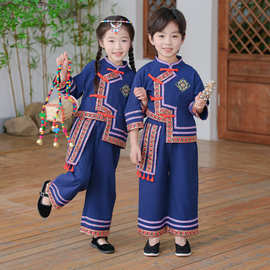 三月三服装男童民族风壮族儿童男宝广西服饰男孩壮服3月3衣服女童