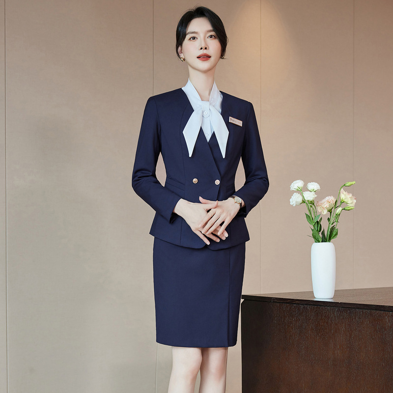 2025秋冬长袖职业西装套装女酒店正装大堂经理物业客服接待工作服|undefined
