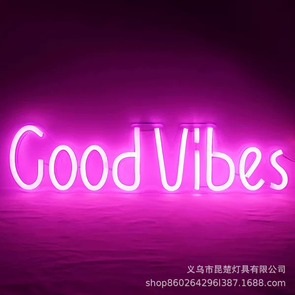 Фон, COOD VIBES, розовый