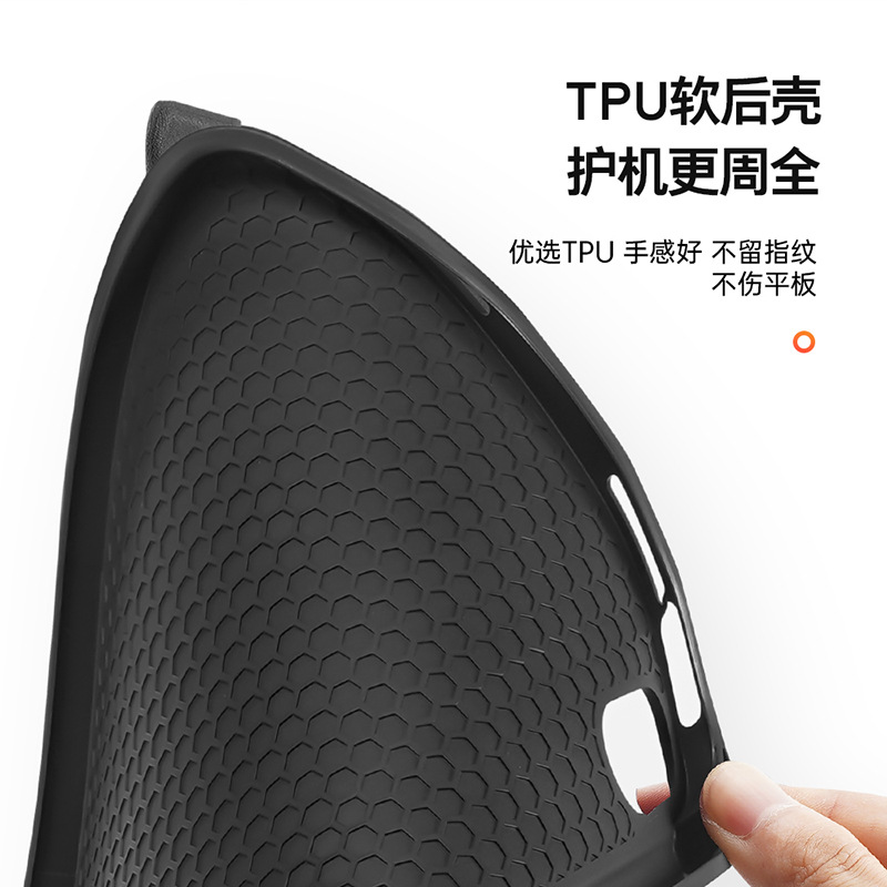 Funda protectora para iPad Mini7 con ranura para lápiz, tapa abatible, modo de suspensión, carcasa suave de TPU, funda de cuero triple, cierre magnético