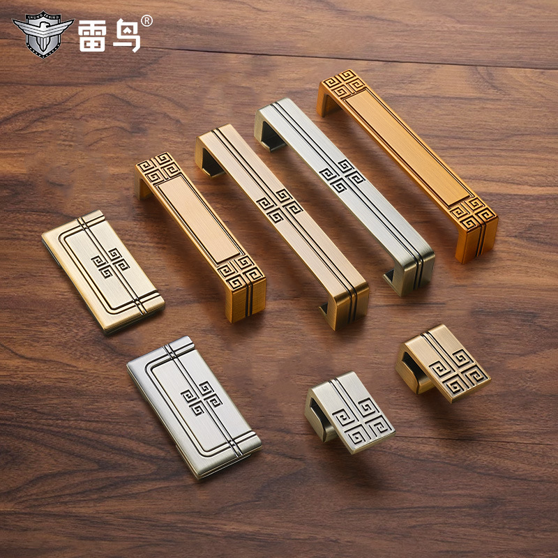 新中式衣柜门拉手中式家具抽屉橱柜书柜子青古铜黄仿古铜单孔把手