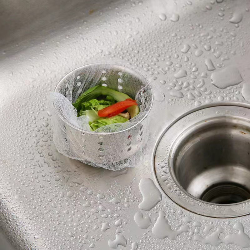 排水口殘渣過濾垃圾袋 30隻/100隻防堵塞菜盆隔水袋 水槽水切袋網