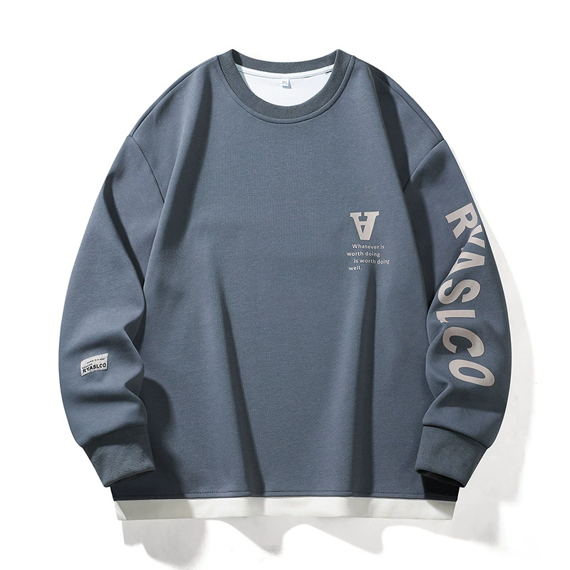 Американский спортивный свитер мужской осенний свободный пуловер с длинными рукавами