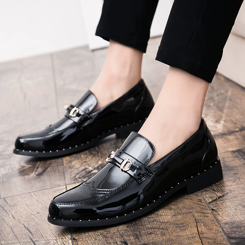 Трансграничные кожаные туфли больших размеров на весну и осень Новая повседневная обувь для стилиста из европейских станций, модная кожаная обувь с британскими заклепками