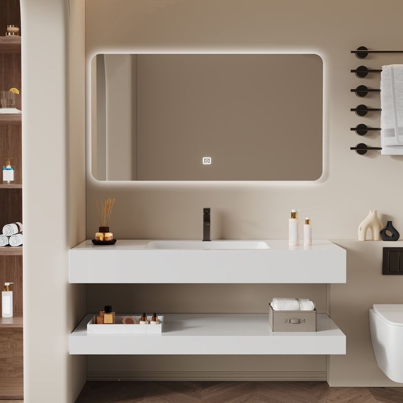 Nuevo hotel de estilo inodoro gabinete de baño doble tabla de roca sin costura integral lavabo moderno simple inodoro