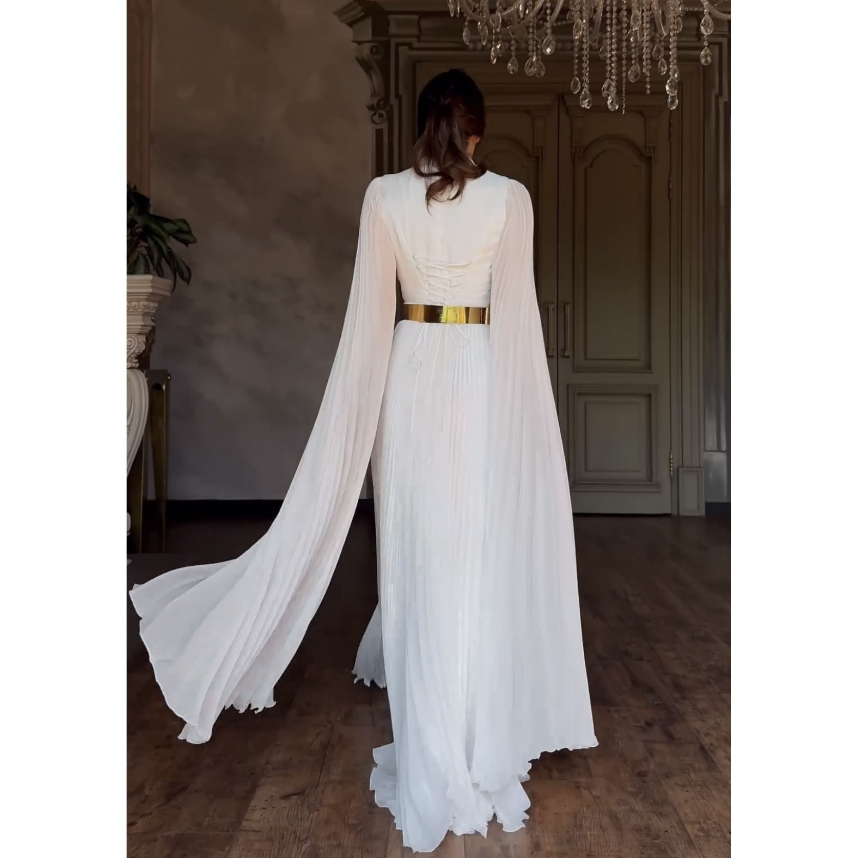 Dameskleding sexy dameskleding nieuwe elegante high-end geplooide jurk_voghion.com