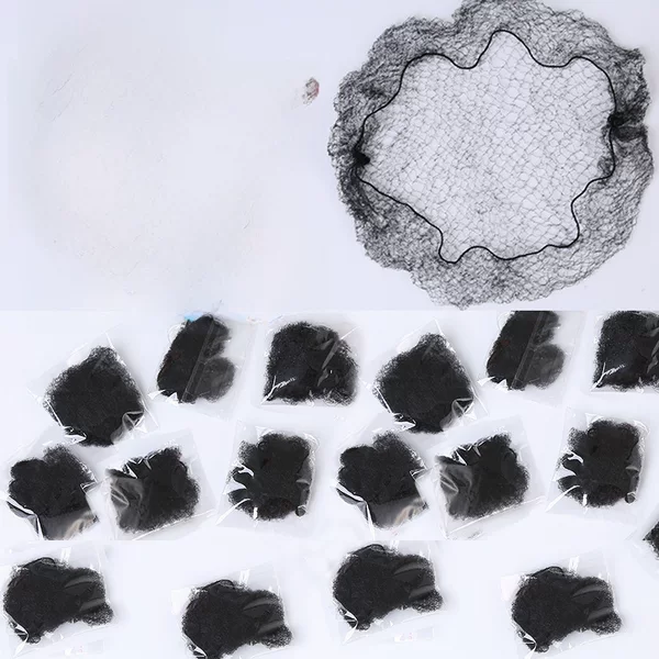 Professional Flight Attendant High-elastic Invisible Hair Net Dance Film and Television Wig Disc Hair Ball Head Net Cover Hanfu Head Flower Fine Net Pocket