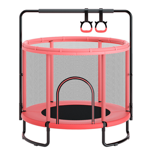Trampoline for Home Use, Children's Indoor Baby Bounce Bed, Kids' Toys, Adult Fitness with Safety Net, Family Jumping Trampoline