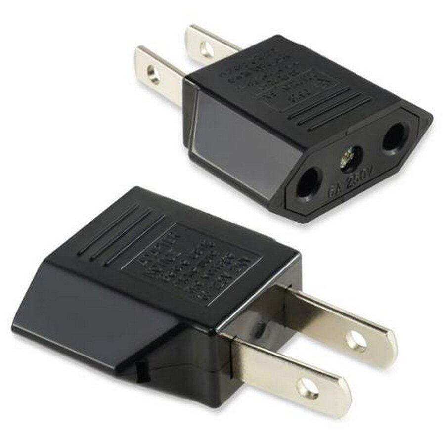 圆脚转扁脚插头欧标两脚转国标两脚欧洲进口充电器转换国内用插头