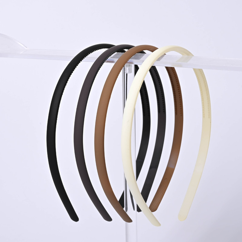 0.8cm Frosted Earth-Colored Light Plate Headband for Face Washing and Makeup, Broken Hair Finishing Headband, Daily Versatile Basic Headband