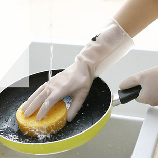 Dishwashing Gloves Women's Waterproof Thin Kitchen Laundry Washing Dishes Rubber Cleaning Housework Plastic Rubber Gloves Wholesale