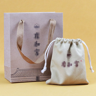 Bundle flannel jewelry bag drawstring tray play bag hand string play Buddha beads hand paper bag Beijing storage bag wholesale