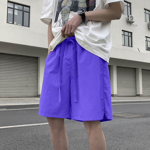 Workwear Short Pants Men Summer Ice Silk Thin Disposable Quick-Dry Five-Finger Casual Pants For Men Outerwear Sports Mid Pants