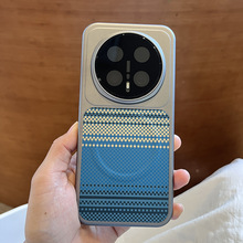 适用荣耀magic8手机壳8pro磁吸新款全包防摔凯夫拉格纹贴皮保护套