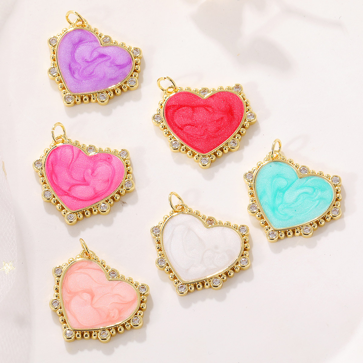 4g Weight Pendant Jewelry Making Type 20 * 25mm Jewelry Making Size Zircon Inlay Material DIY Jewelry Accessories Classification 1 Piece Quantity Copper Material Heart Shape Pattern Polished Finish Enamel, Plating, Inlay Design IG Style Style 1 Piece 20 * 25mm Copper Zircon Heart Shape Polished Pendant 无