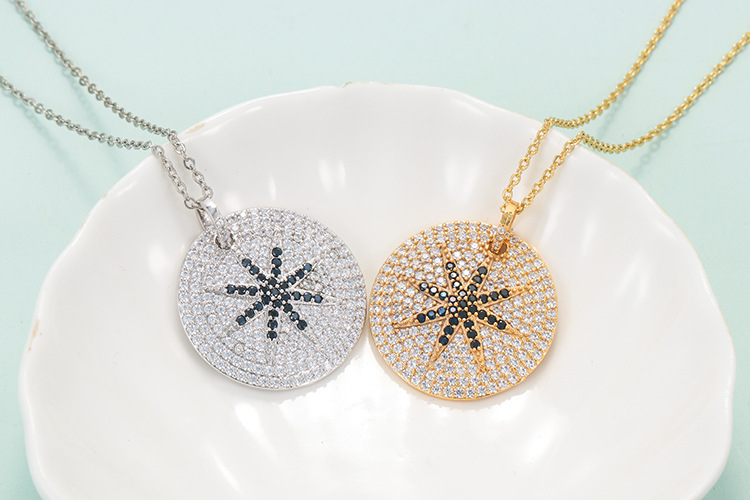 Wedding, Travel Occasion Unisex Gender Simple Micro-encrusted Rice-shaped Copper Micro-encrusted Zircon Round Necklace