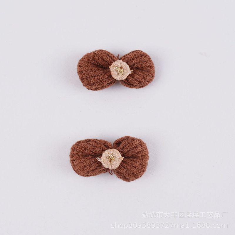 布艺diy手工小饰品美拉德色系小爱心桃心儿童服装发夹辅料饰品|undefined