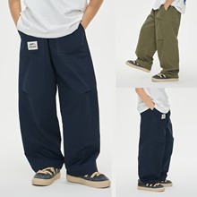 2025秋季童装新款儿童洋气休闲宽松直筒长裤男童山系风潮范工装裤