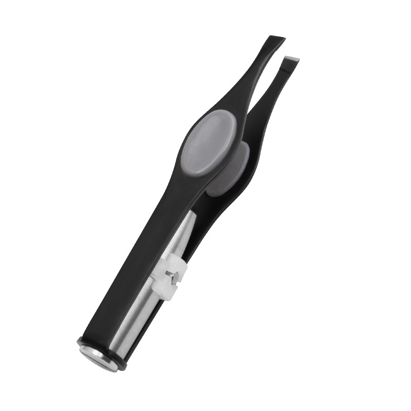 Suministro directo de fábrica con luz LED flecha patrón ceja clip Acero inoxidable ceja que forma la herramienta ceja belleza con luz ceja clip