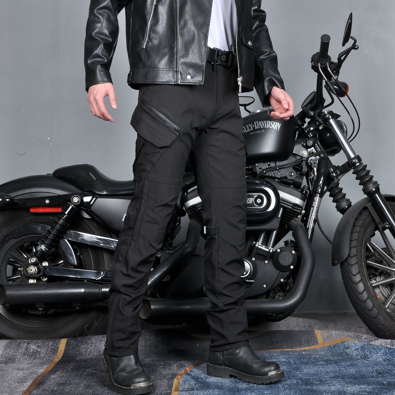 VOLERO Motocicleta Four Seasons Pantalones de ciclismo a prueba de caídas Impermeable a prueba de viento Doble capa transpirable Motocicleta Pantalones a prueba de caídas Silicona para hombre