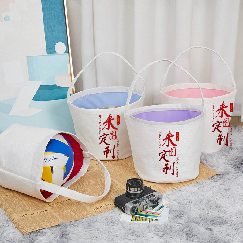 Bolsa de balde portátil de Halloween pascua caramelo multicolor 380g algodón cáñamo bolsa de regalo personalizada xqds0405a