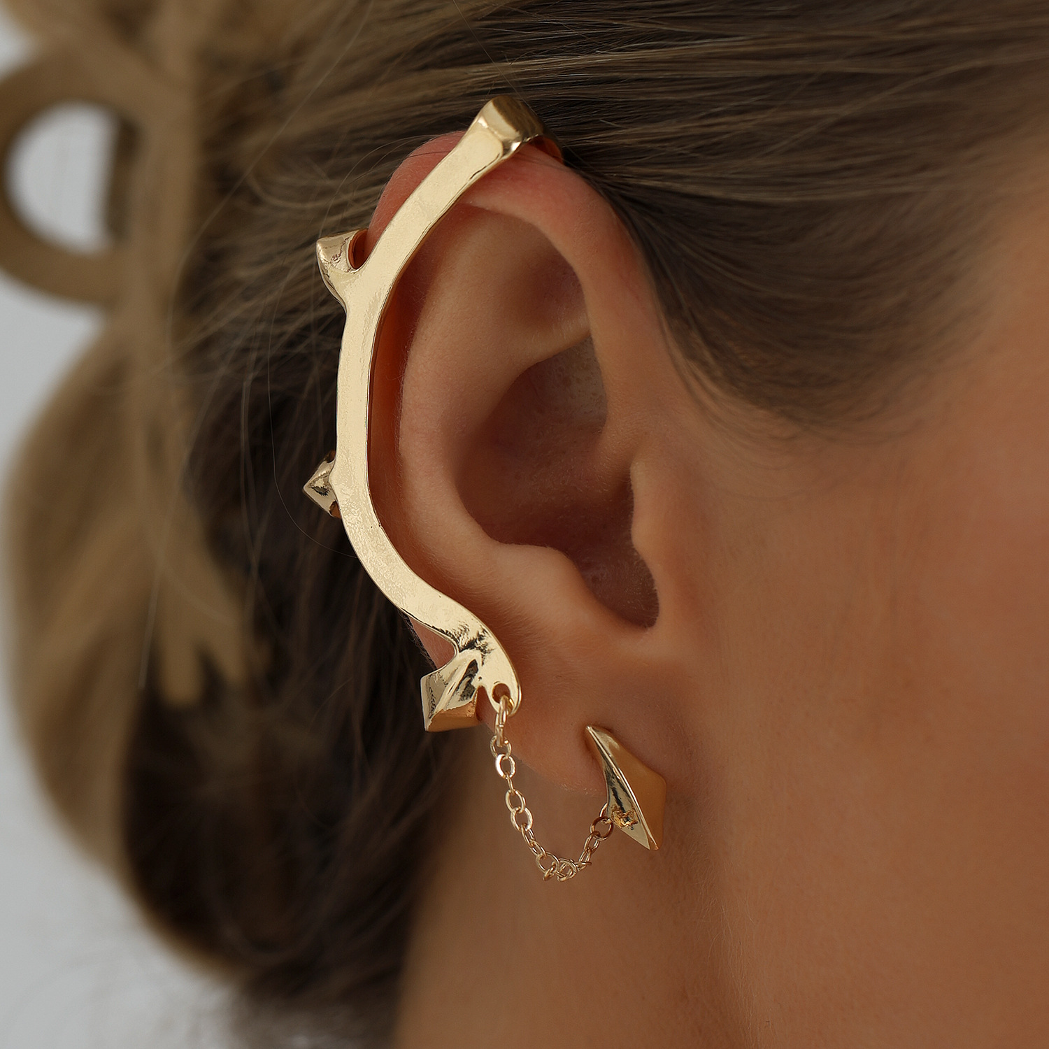 European and American cross-border accessories Gothic-style devil claw ear cuffs for women ins dark punk style unique fashion earrings