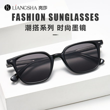 高品质米丁方形太阳镜包金属插针腿眼镜框男户外防晒墨镜可配度数